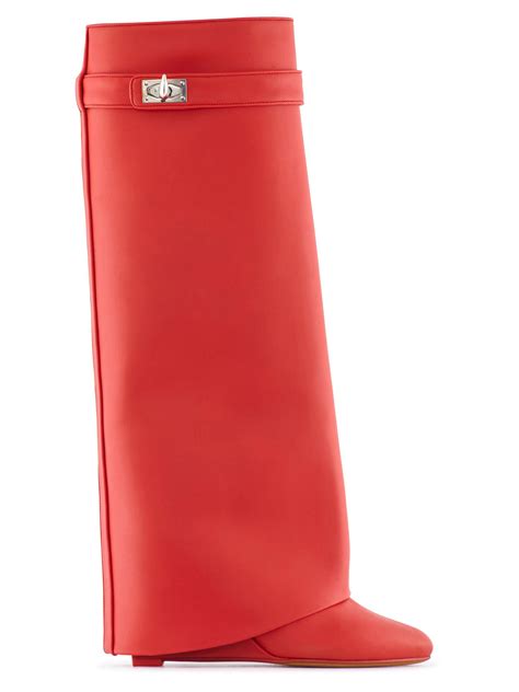 givenchy shark boots red